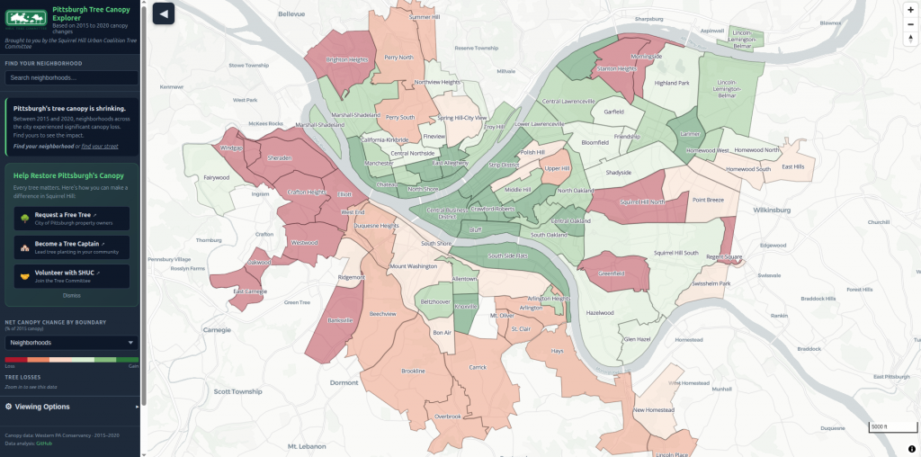 Pittsburgh Tree Canopy Explorer